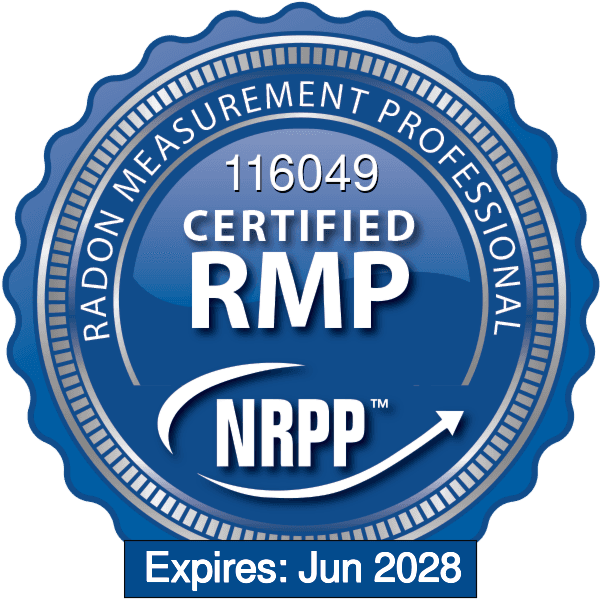 NRPP Certified Radon Measurement Professional, certification 116049